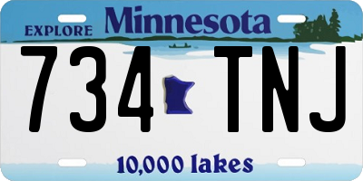 MN license plate 734TNJ