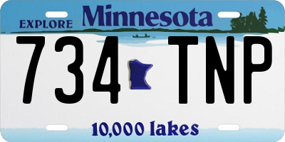MN license plate 734TNP