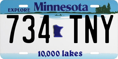 MN license plate 734TNY