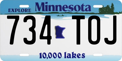MN license plate 734TOJ
