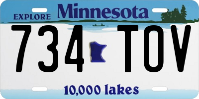 MN license plate 734TOV