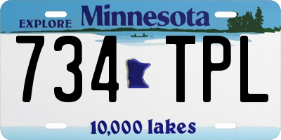 MN license plate 734TPL