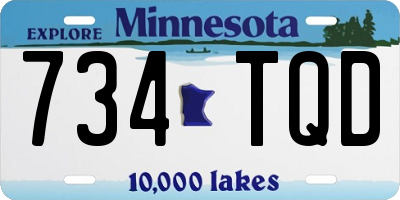 MN license plate 734TQD