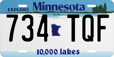 MN license plate 734TQF