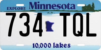 MN license plate 734TQL