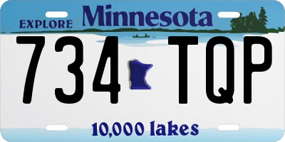 MN license plate 734TQP