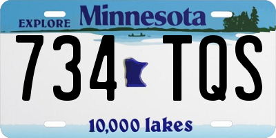MN license plate 734TQS
