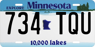 MN license plate 734TQU