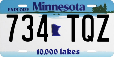 MN license plate 734TQZ