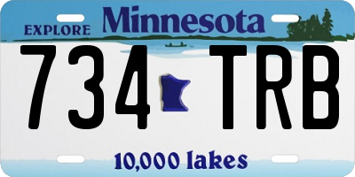 MN license plate 734TRB