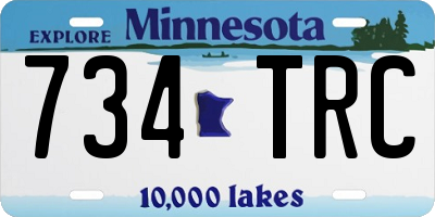 MN license plate 734TRC