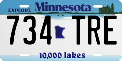 MN license plate 734TRE