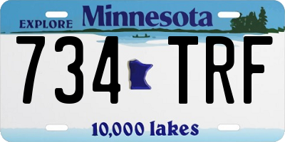 MN license plate 734TRF