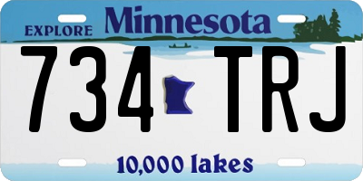 MN license plate 734TRJ