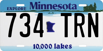 MN license plate 734TRN