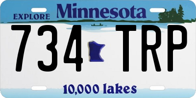 MN license plate 734TRP