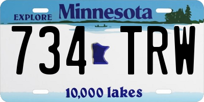 MN license plate 734TRW