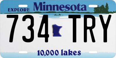 MN license plate 734TRY