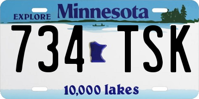 MN license plate 734TSK