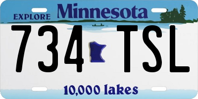 MN license plate 734TSL