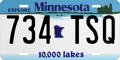 MN license plate 734TSQ