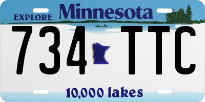 MN license plate 734TTC
