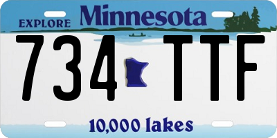 MN license plate 734TTF
