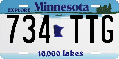 MN license plate 734TTG