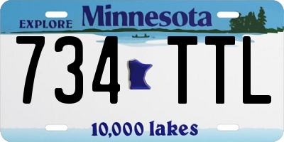 MN license plate 734TTL