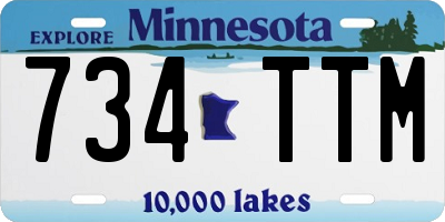MN license plate 734TTM