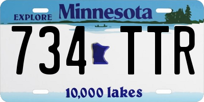 MN license plate 734TTR