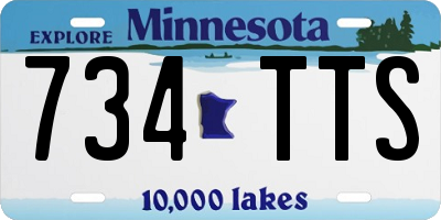 MN license plate 734TTS