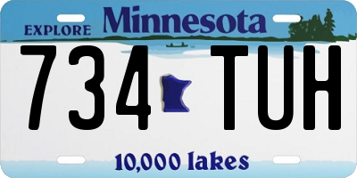 MN license plate 734TUH