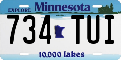 MN license plate 734TUI