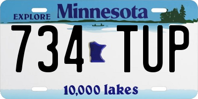 MN license plate 734TUP