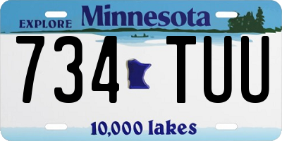 MN license plate 734TUU