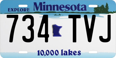 MN license plate 734TVJ