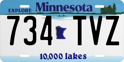 MN license plate 734TVZ