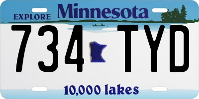 MN license plate 734TYD