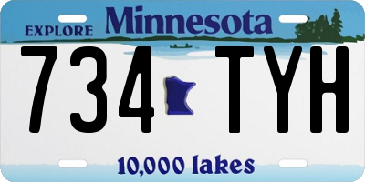 MN license plate 734TYH