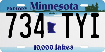 MN license plate 734TYI