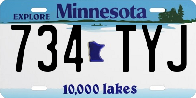 MN license plate 734TYJ