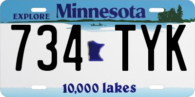 MN license plate 734TYK