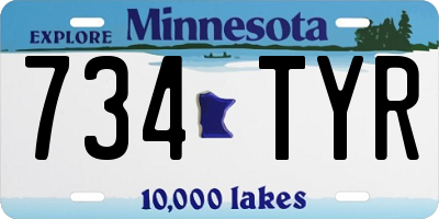 MN license plate 734TYR