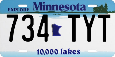 MN license plate 734TYT