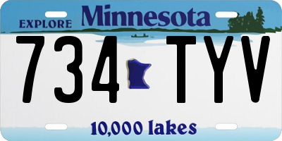 MN license plate 734TYV
