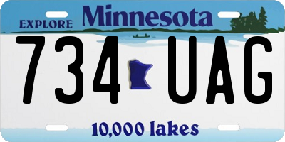 MN license plate 734UAG