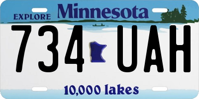 MN license plate 734UAH
