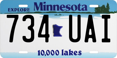 MN license plate 734UAI