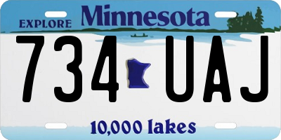 MN license plate 734UAJ